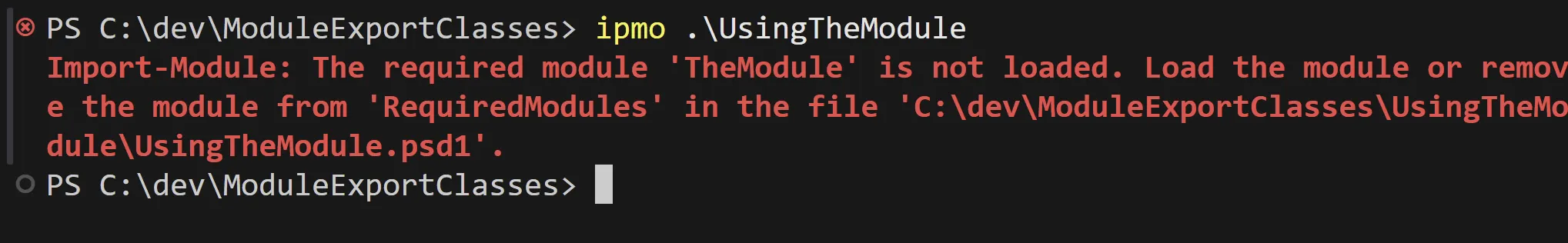 Échec d’import du module dû à la résolution de PSModulePath