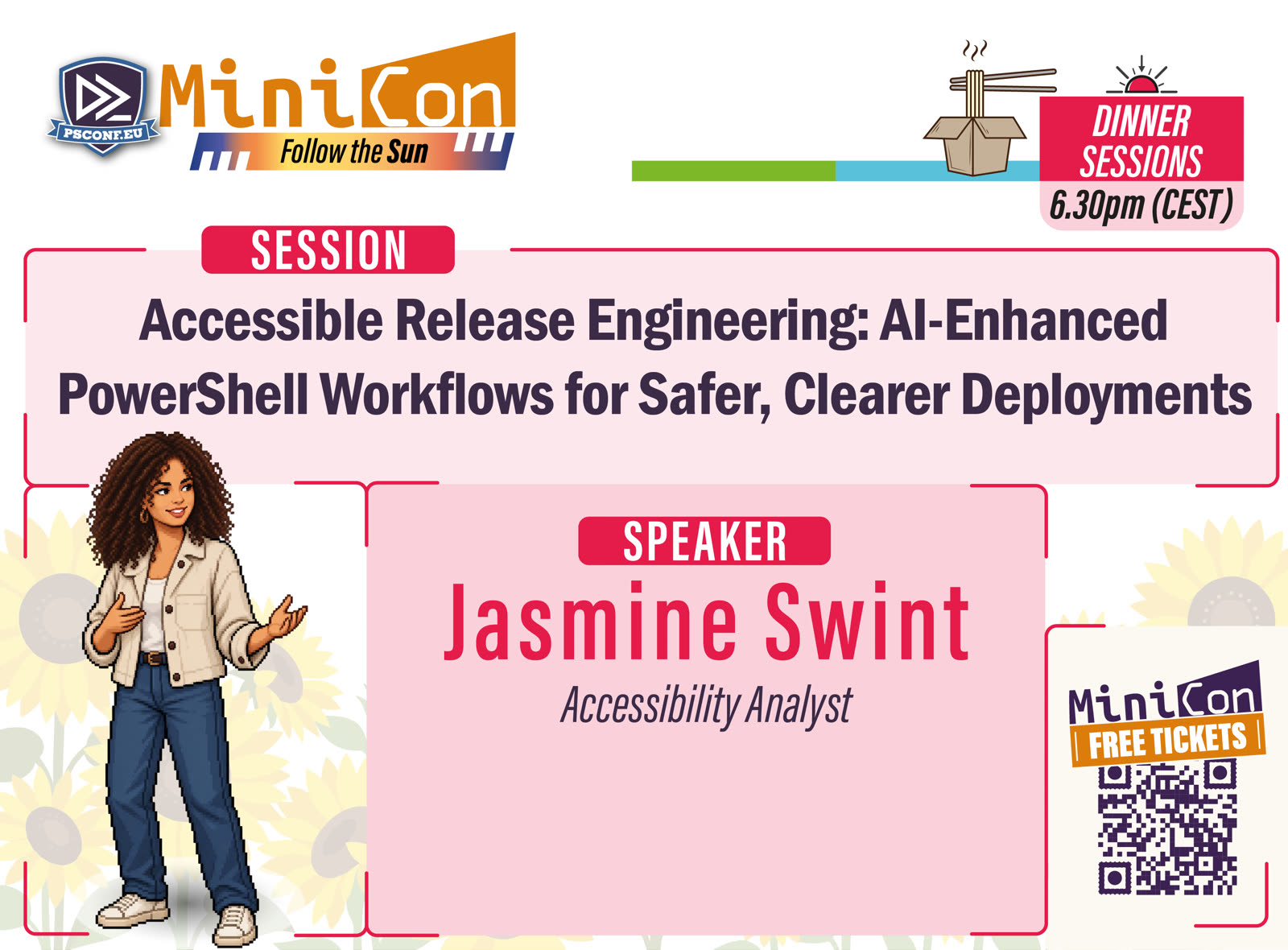 MiniCon speaker card for Jasmine Swint